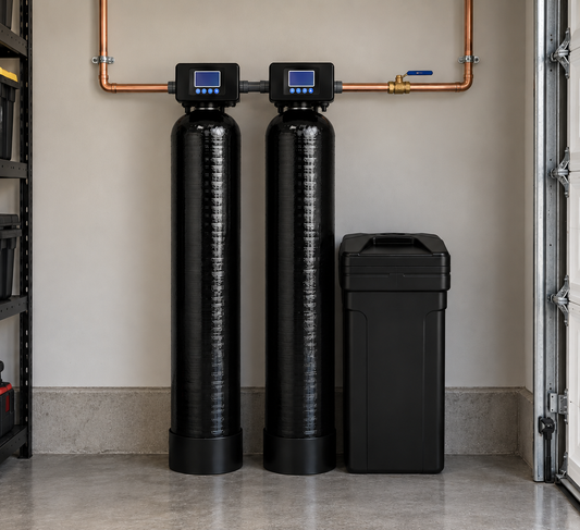 Dual Tank Well Water Iron Breaker AIO + Softener