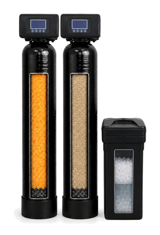 Dual Tank Well Water Iron Breaker AIO + Softener